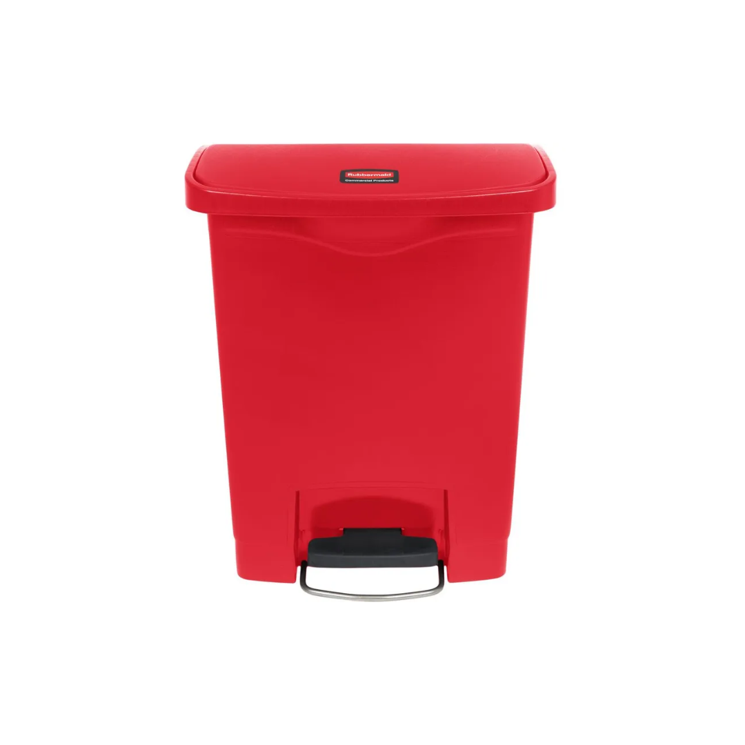 Rubbermaid Step On piros keskeny pedálos szemetes kuka 30 literes