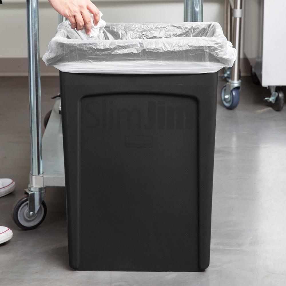 Rubbermaid Slim Jim szemetes kuka- 87L -fekete
