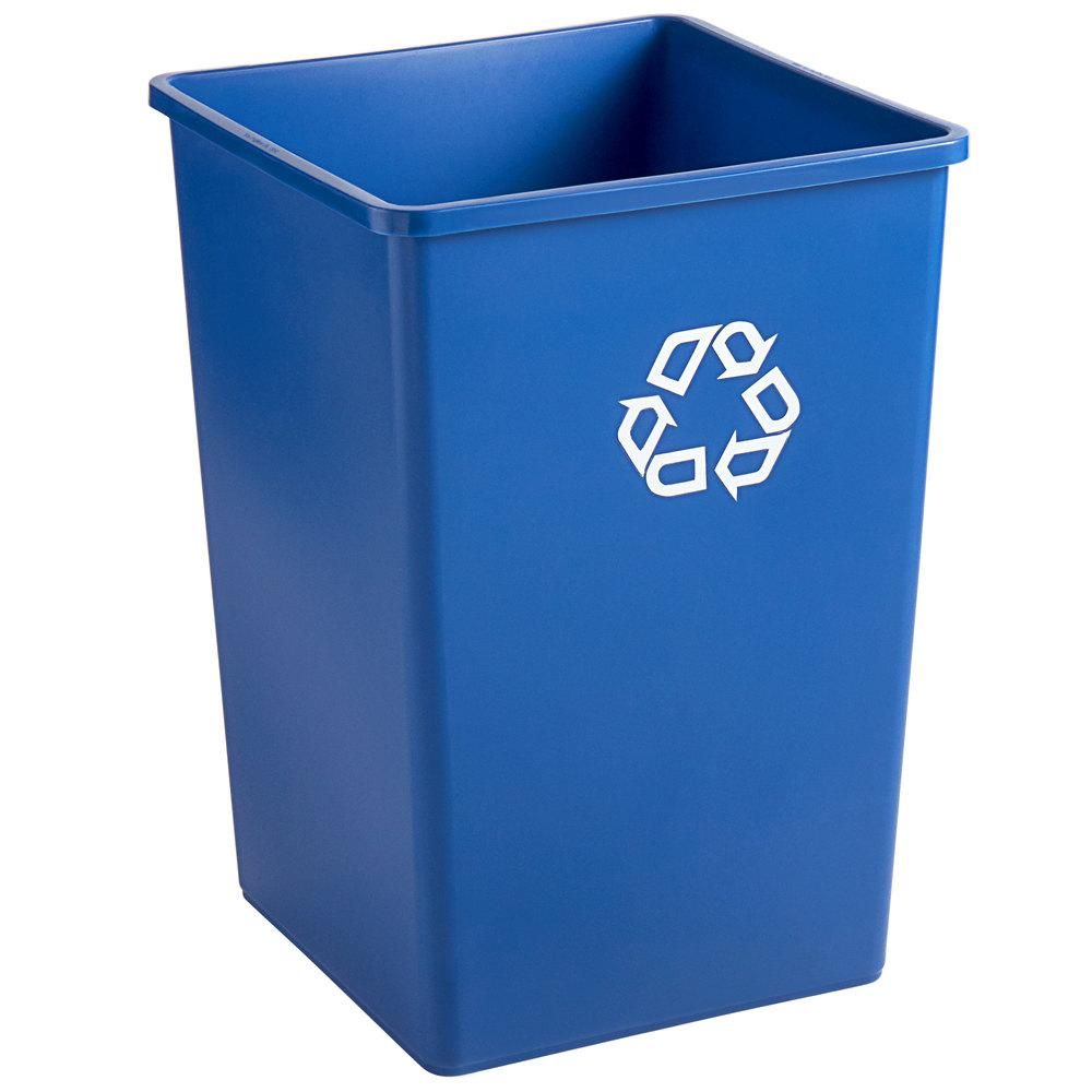 Rubbermaid négyzet alakú irodai szemetes kék ( kartonos = 4db)