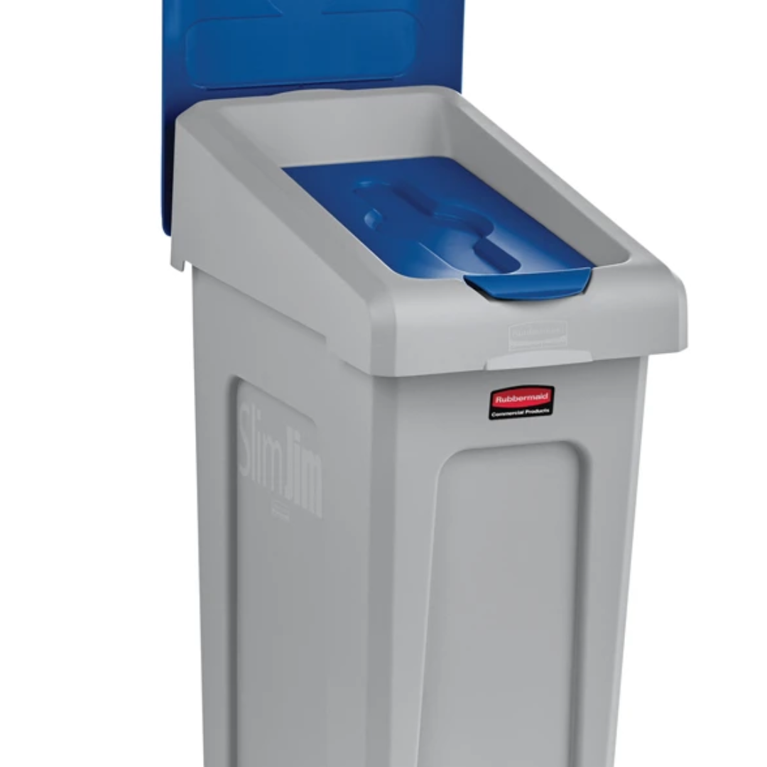 Rubbermaid fedélbetét Slim Jim szelektív kezdőszetthez- kék zárt