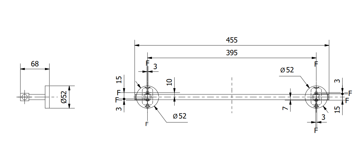 Simex fali törölközőtartó 455 mm