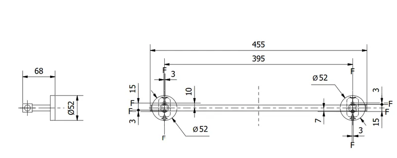 Simex fali törölközőtartó 455 mm
