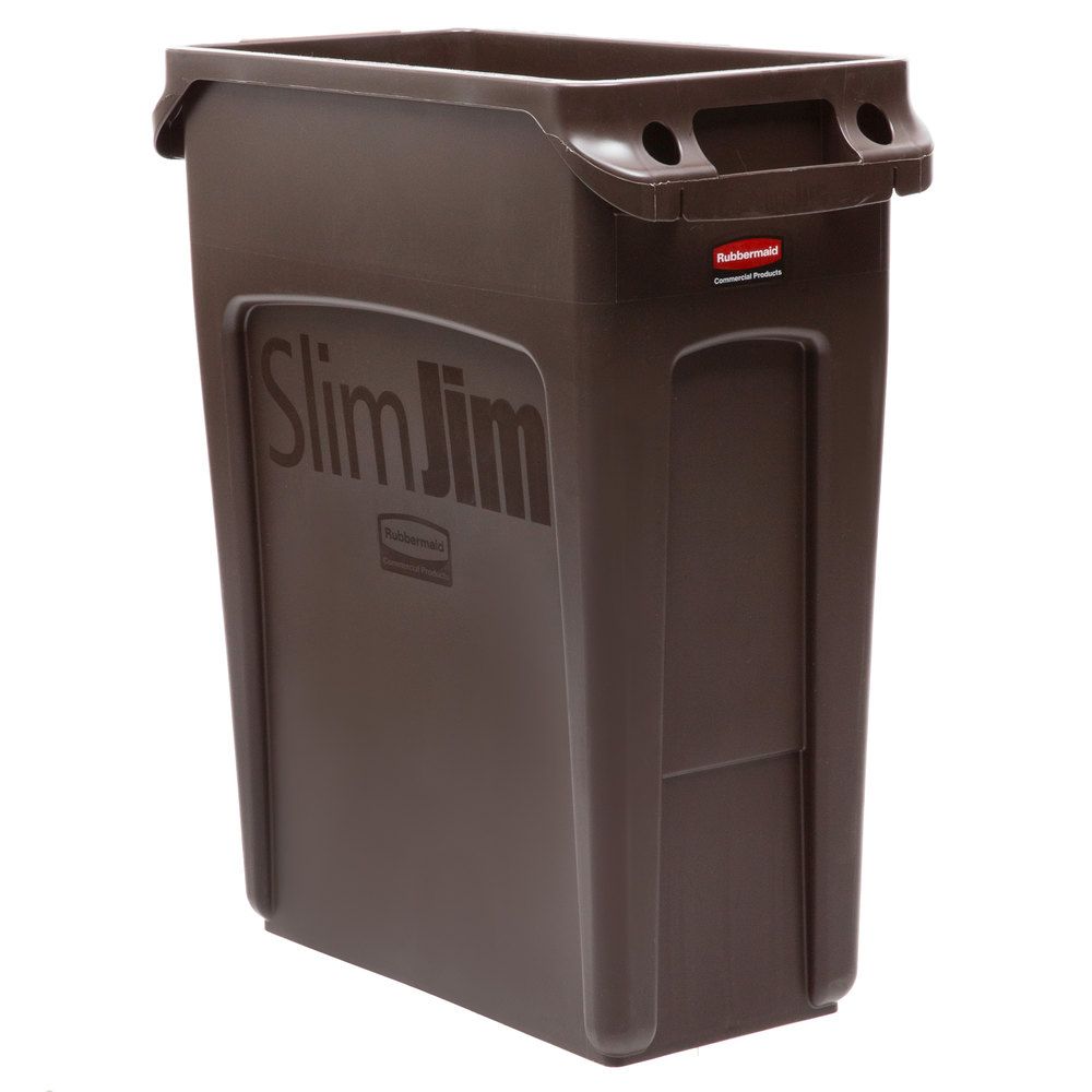 Rubbermaid Slim Jim keskeny szemetes kuka 60 literes-barna