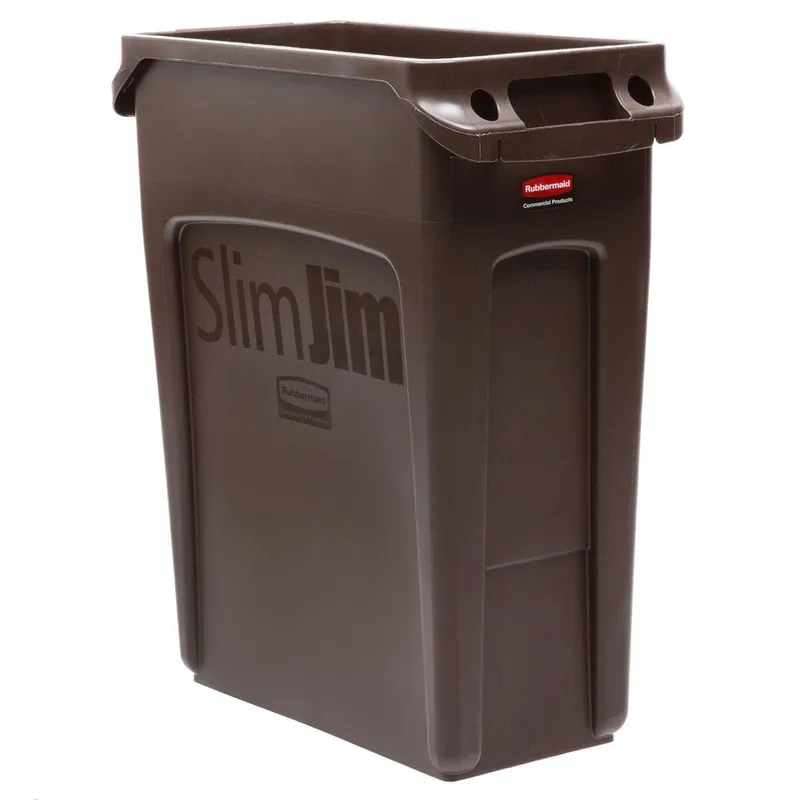 Rubbermaid Slim Jim keskeny szemetes kuka 60 literes-barna