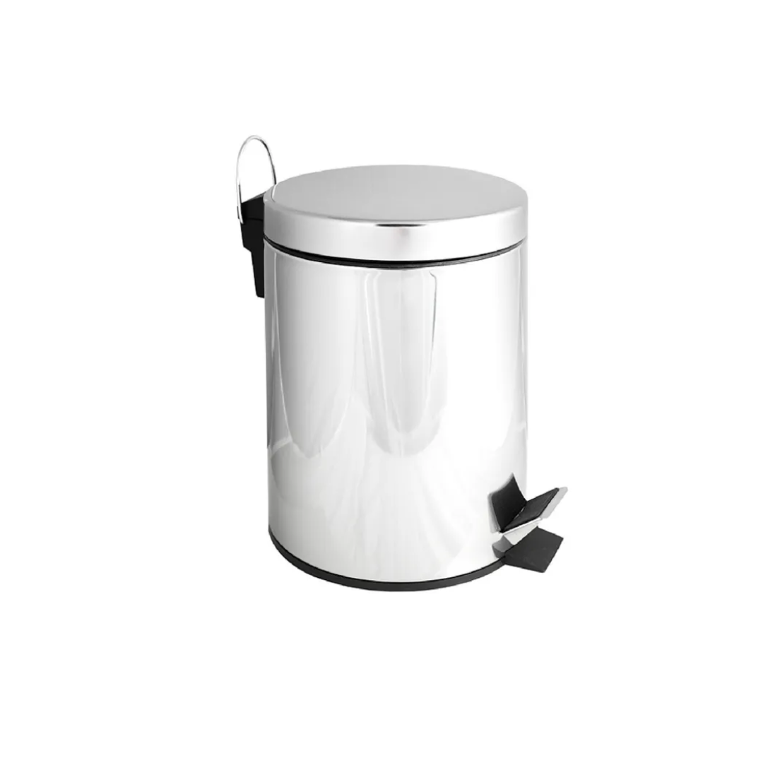 Simex pedálos szemetes 5L rozsdamentes, fényes