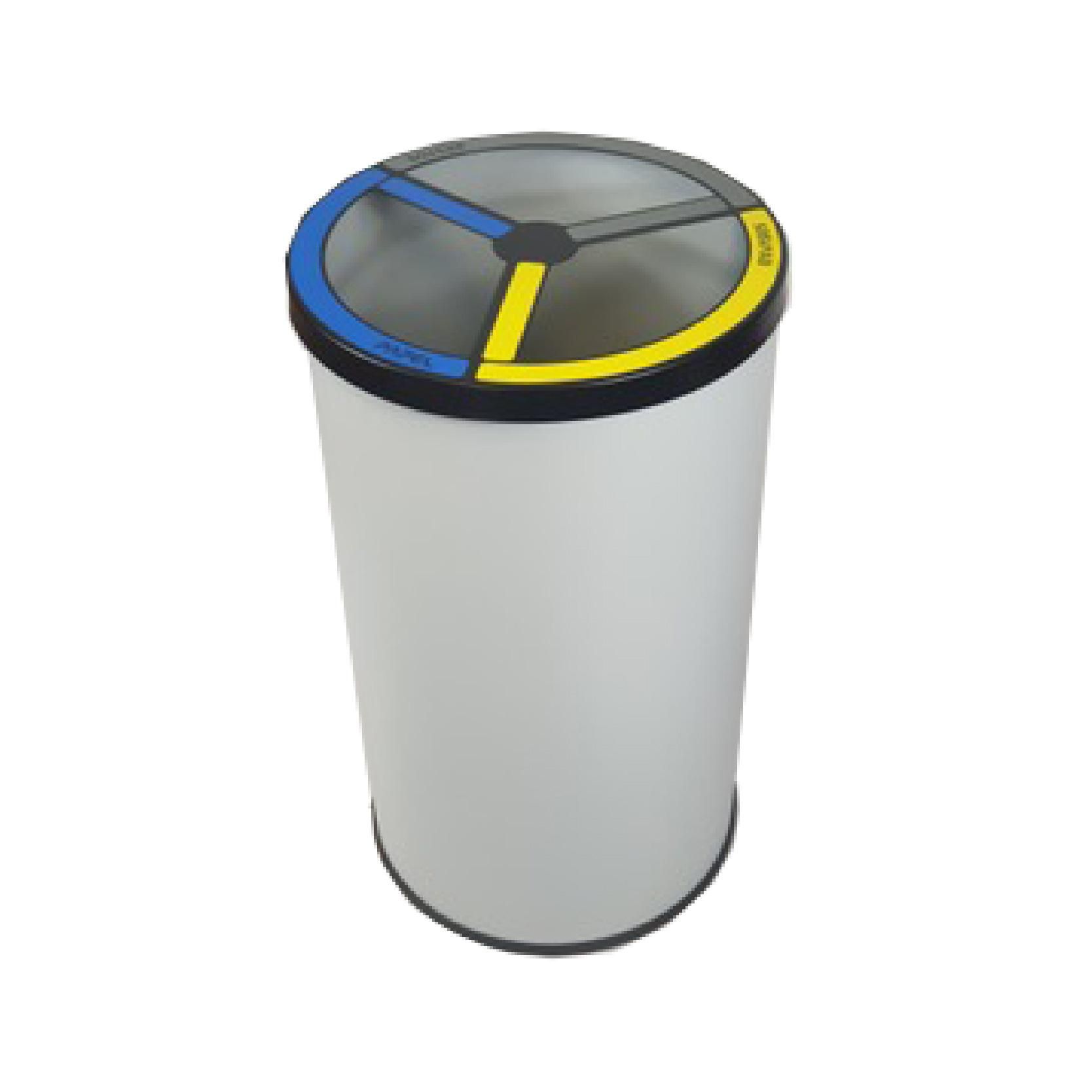 Simex szelektív szemetes, rozsdamentes acél- 150L