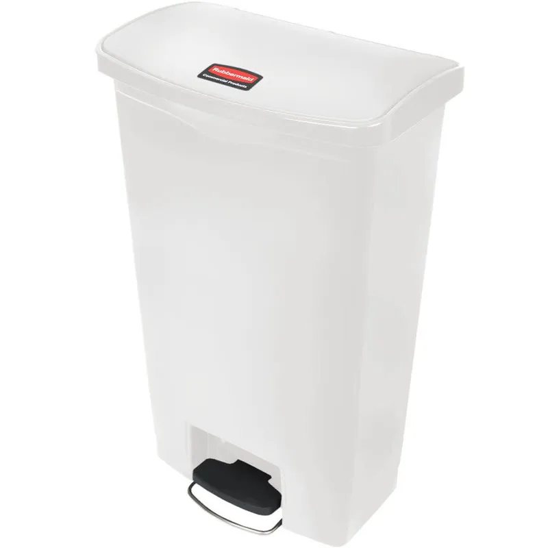 Rubbermaid Step-on keskeny pedálos szemetes kuka-fehér- 68L