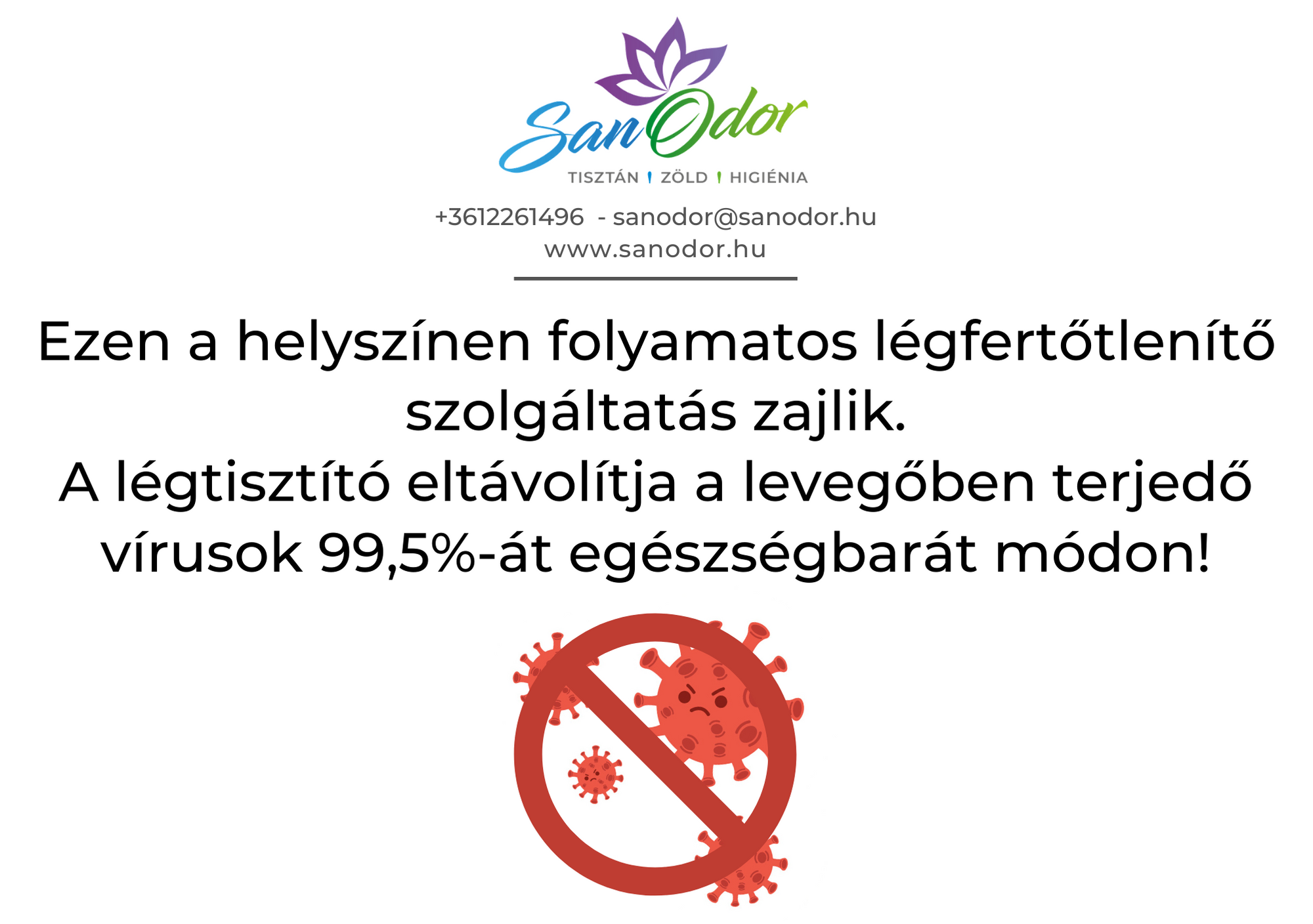 Prozone ózongenerátor - légtisztító, szagsemlegesítő szolgáltatás