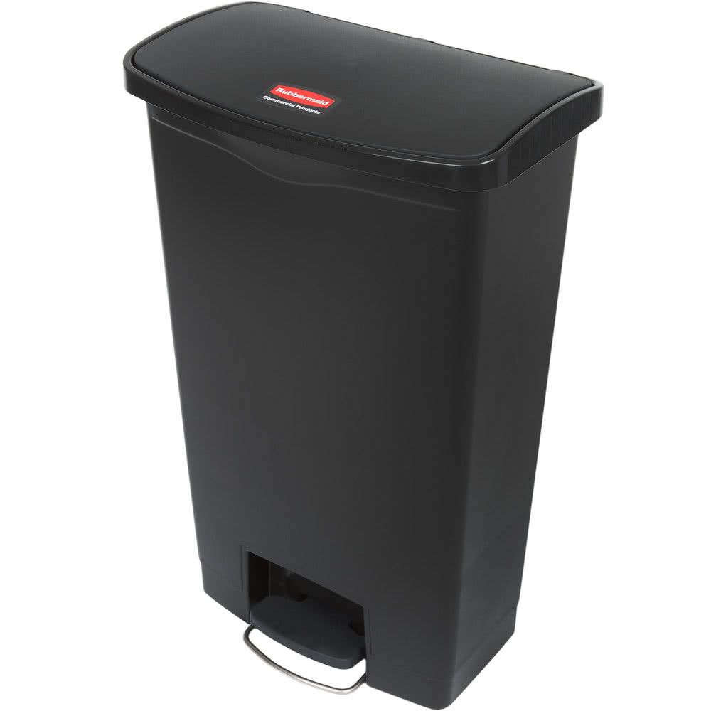 Rubbermaid Step-on keskeny pedálos szemetes kuka- 68L-fekete