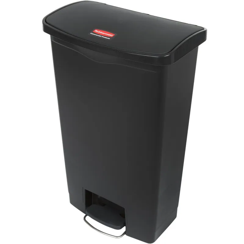 Rubbermaid Step-on keskeny pedálos szemetes kuka- 68L-fekete