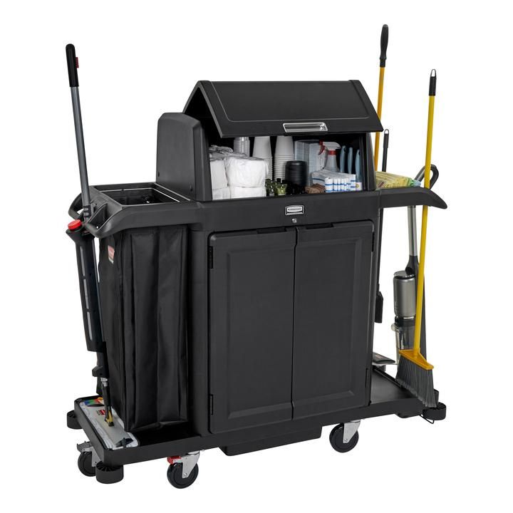Rubbermaid nagy méretű szállodai kocsi tárható tetővel és ajtóval