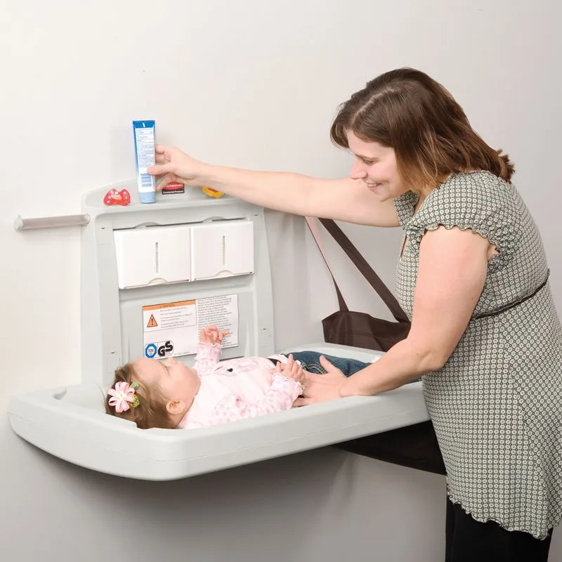Rubbermaid fali lehajtható pelenkázó, vízszintes