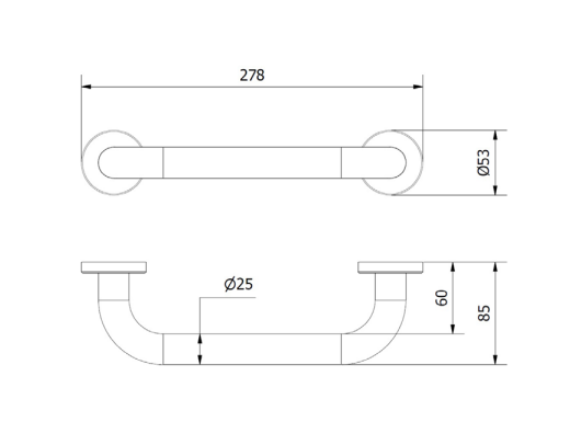 Simex törölközőtartó 278mm - fekete