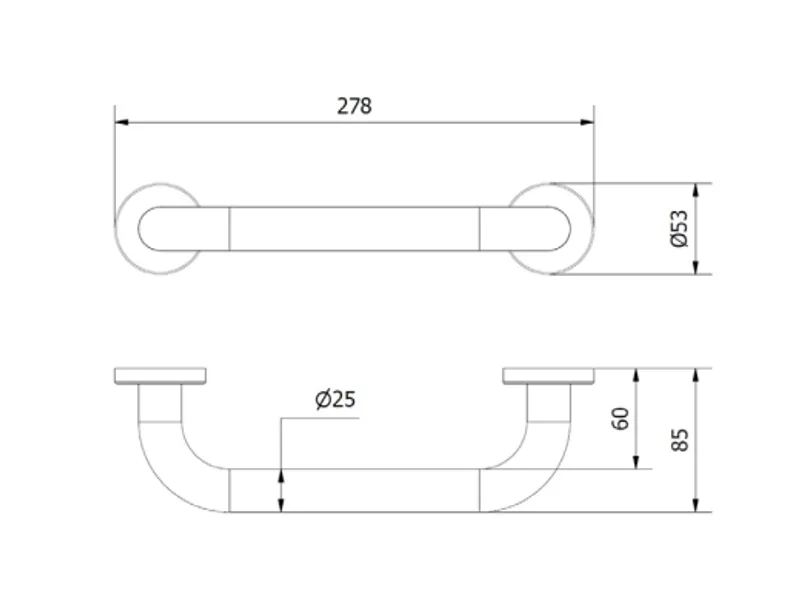 Simex törölközőtartó 278mm - fekete