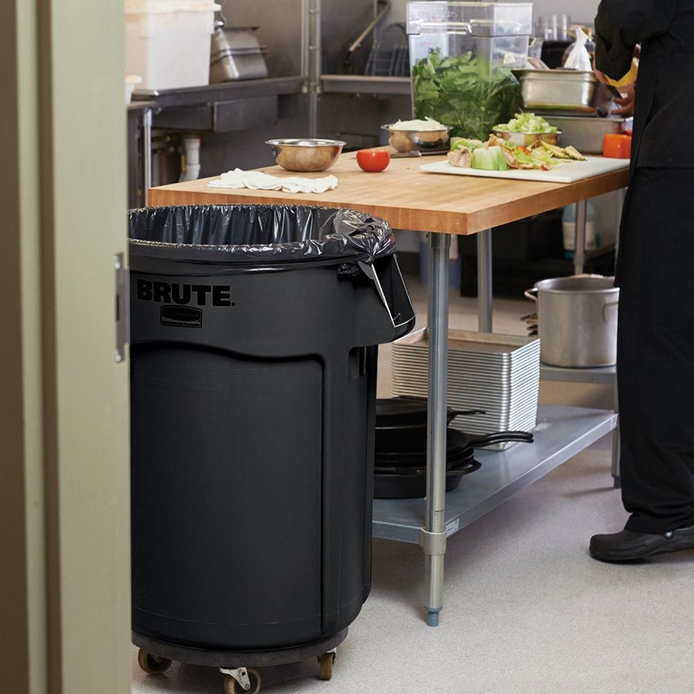 Rubbermaid Brute törhetetlen szemetes konténer-166,5 literes-fekete