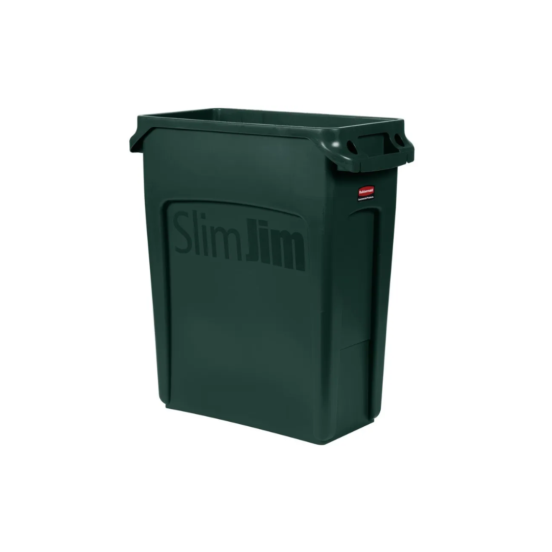 Rubbermaid Slim Jim keskeny szemetes kuka 60L-zöld