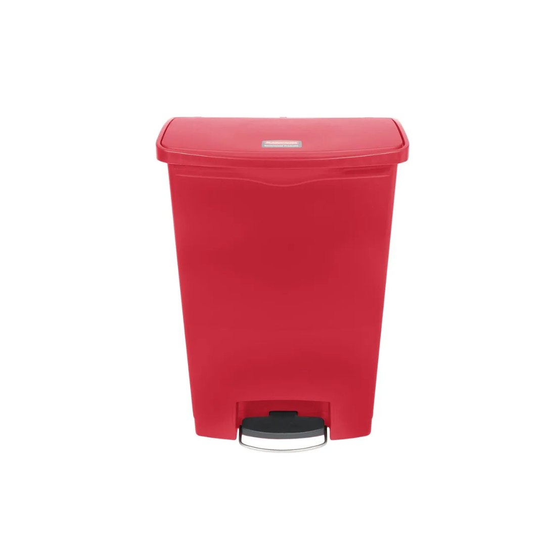 Rubbermaid Step-on keskeny pedálos szemetes kuka- piros- 90L