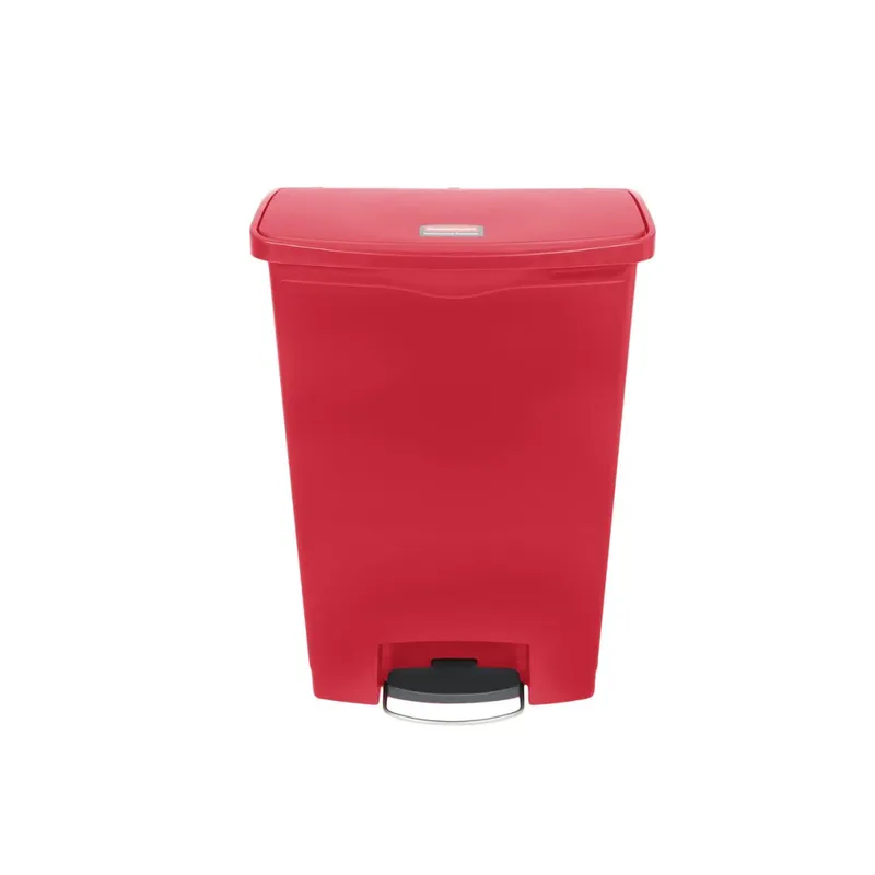Rubbermaid Step-on keskeny pedálos szemetes kuka- piros- 90L