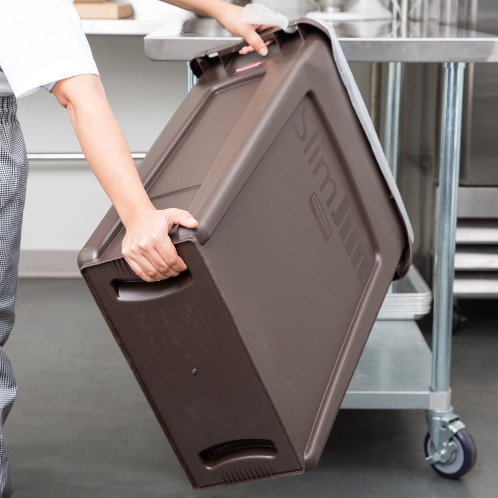 Rubbermaid slim jim szemetes kuka- 87 literes-barna