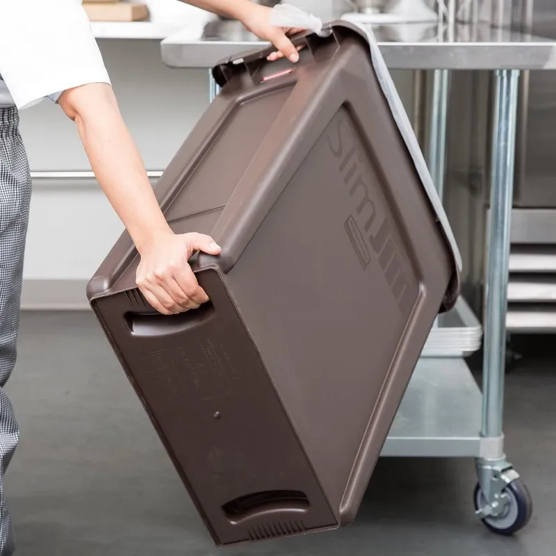 Rubbermaid slim jim szemetes kuka- 87 literes-barna