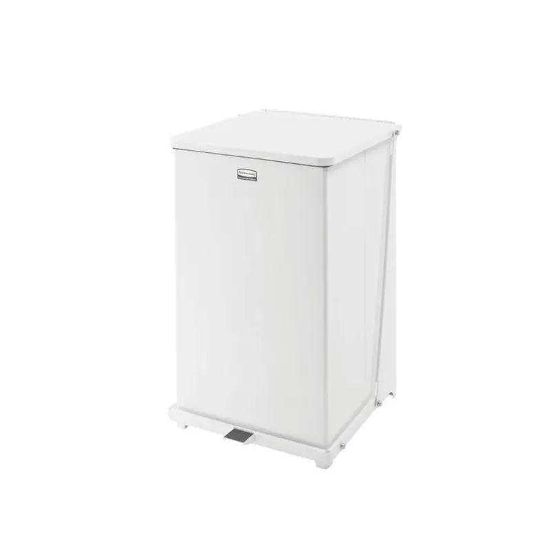 Rubbermaid acél pedálos szemetes 95L, tűzálló, fehér