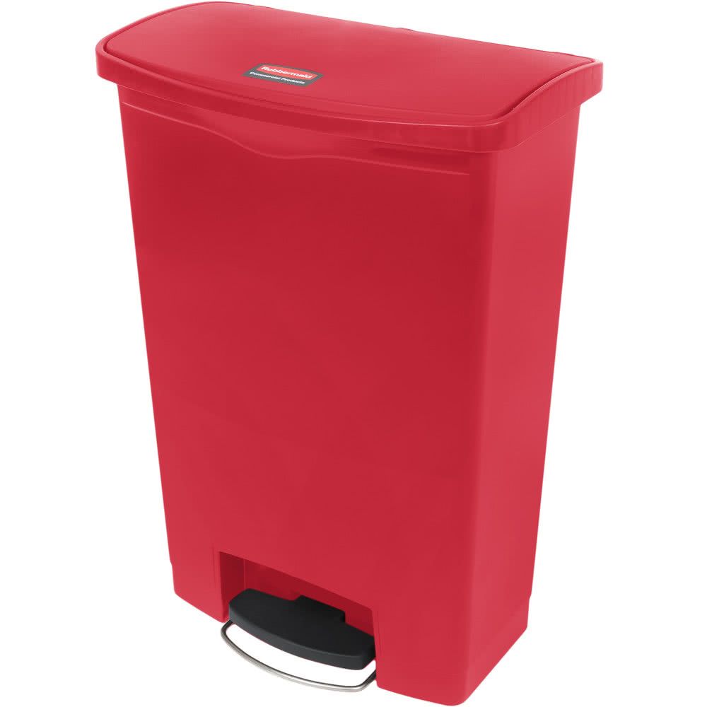 Rubbermaid Step-on keskeny pedálos szemetes kuka- piros- 90L