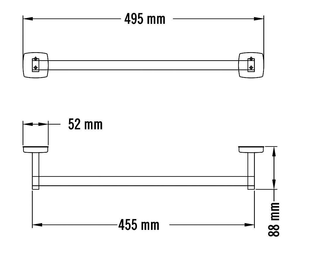 Mediclinics törölközőtartó-455mm széles- szatén