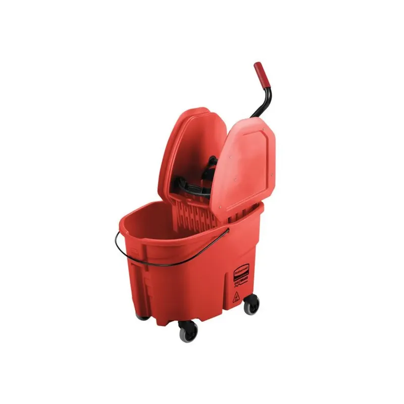 Rubbermaid WaveBrake felmosókocsi, mop facsaróval, kifröccsenésgátlóval - piros